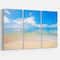 Designart - Large Clouds Over Calm Beach - Seashore Photo Canvas Print